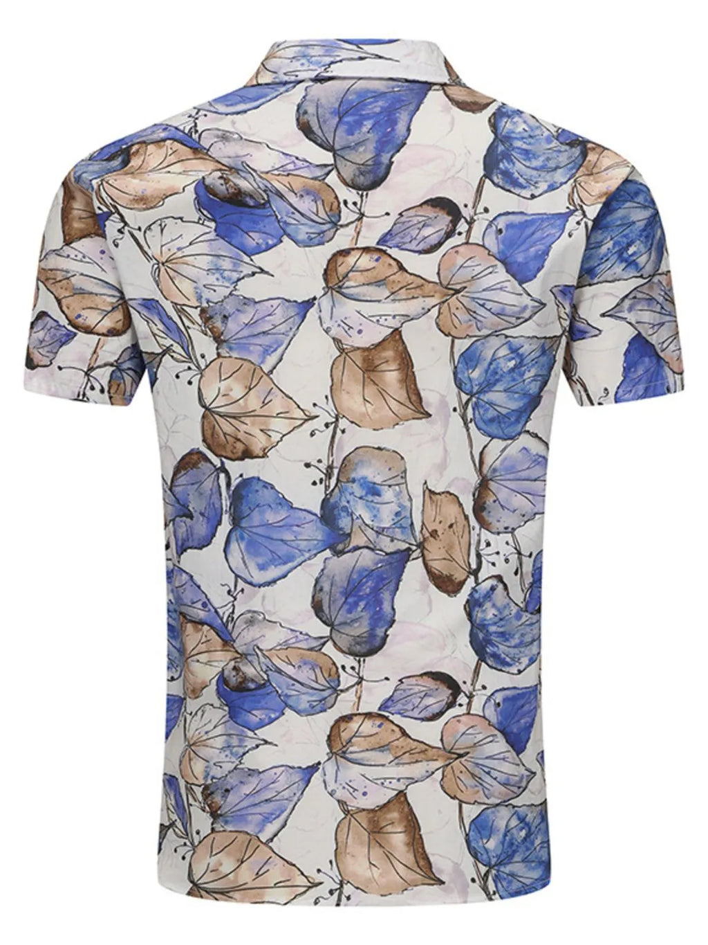 Men's Plus Size Printed Button Up Long Sleeve Shirt