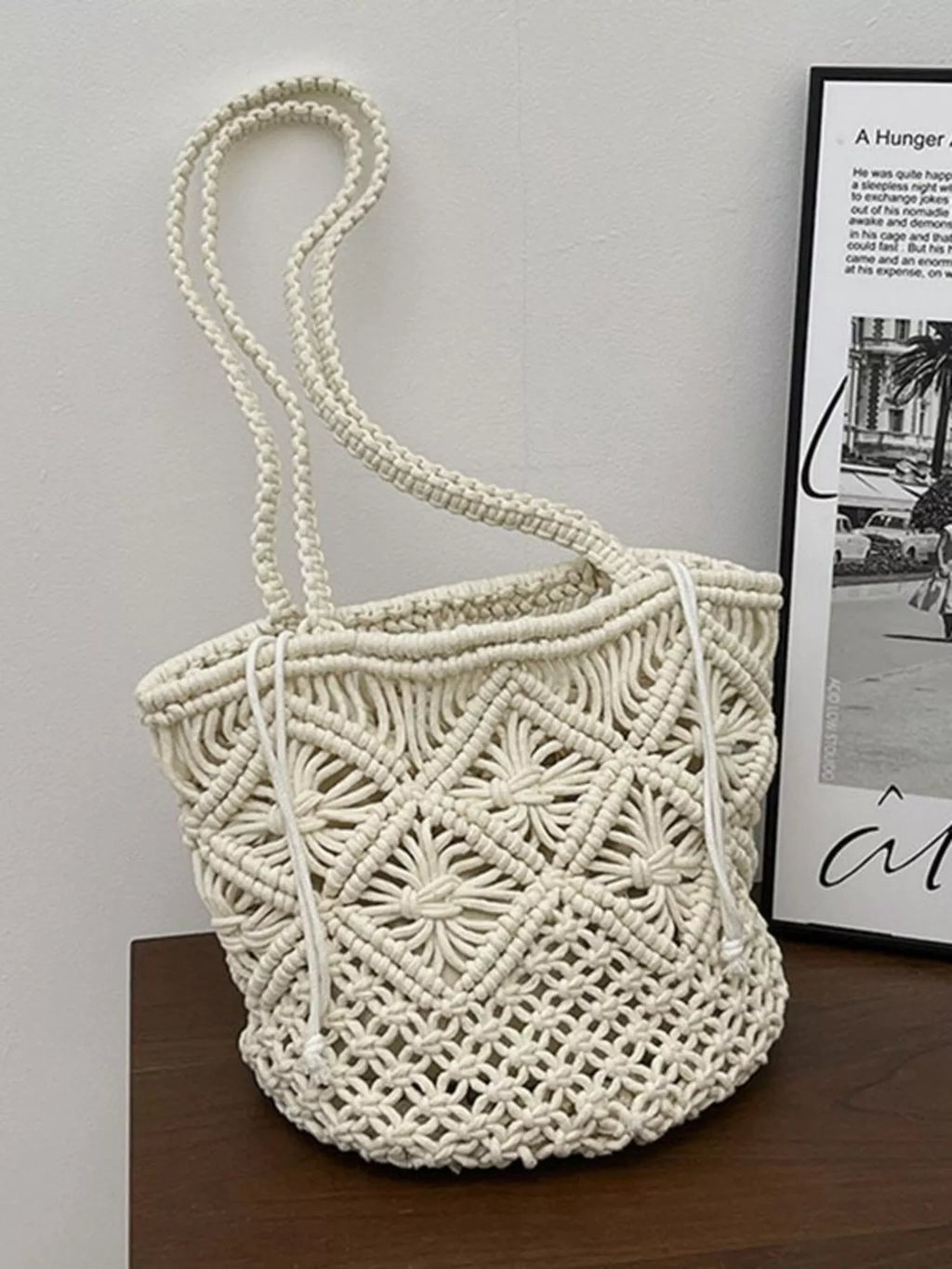 Crochet Bucket Shoulder Bag
