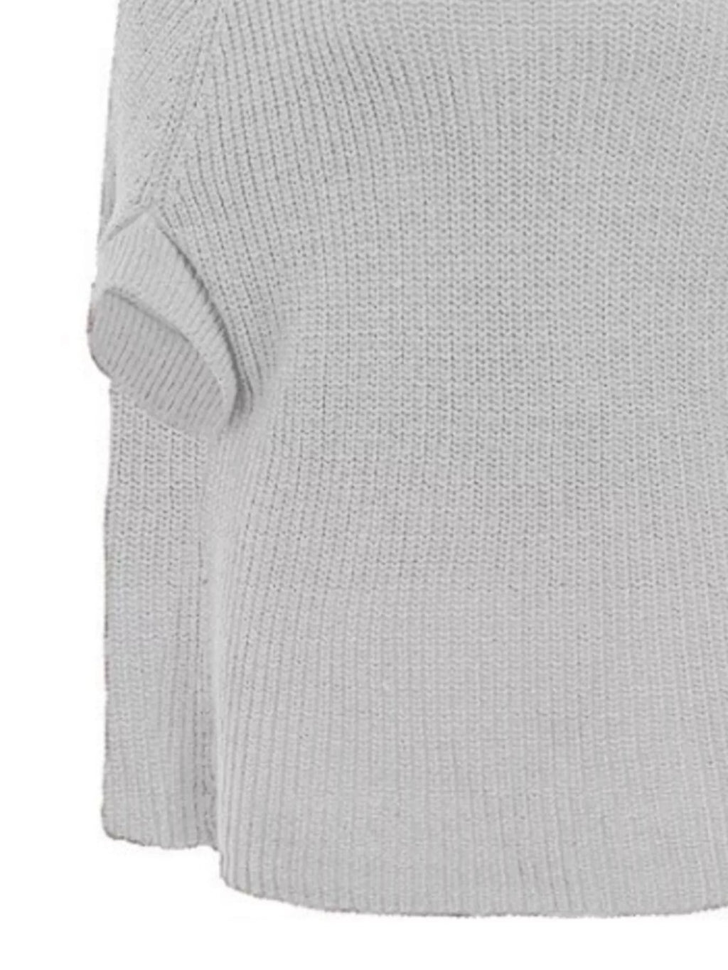 Turtleneck Knitted Cape Sweater