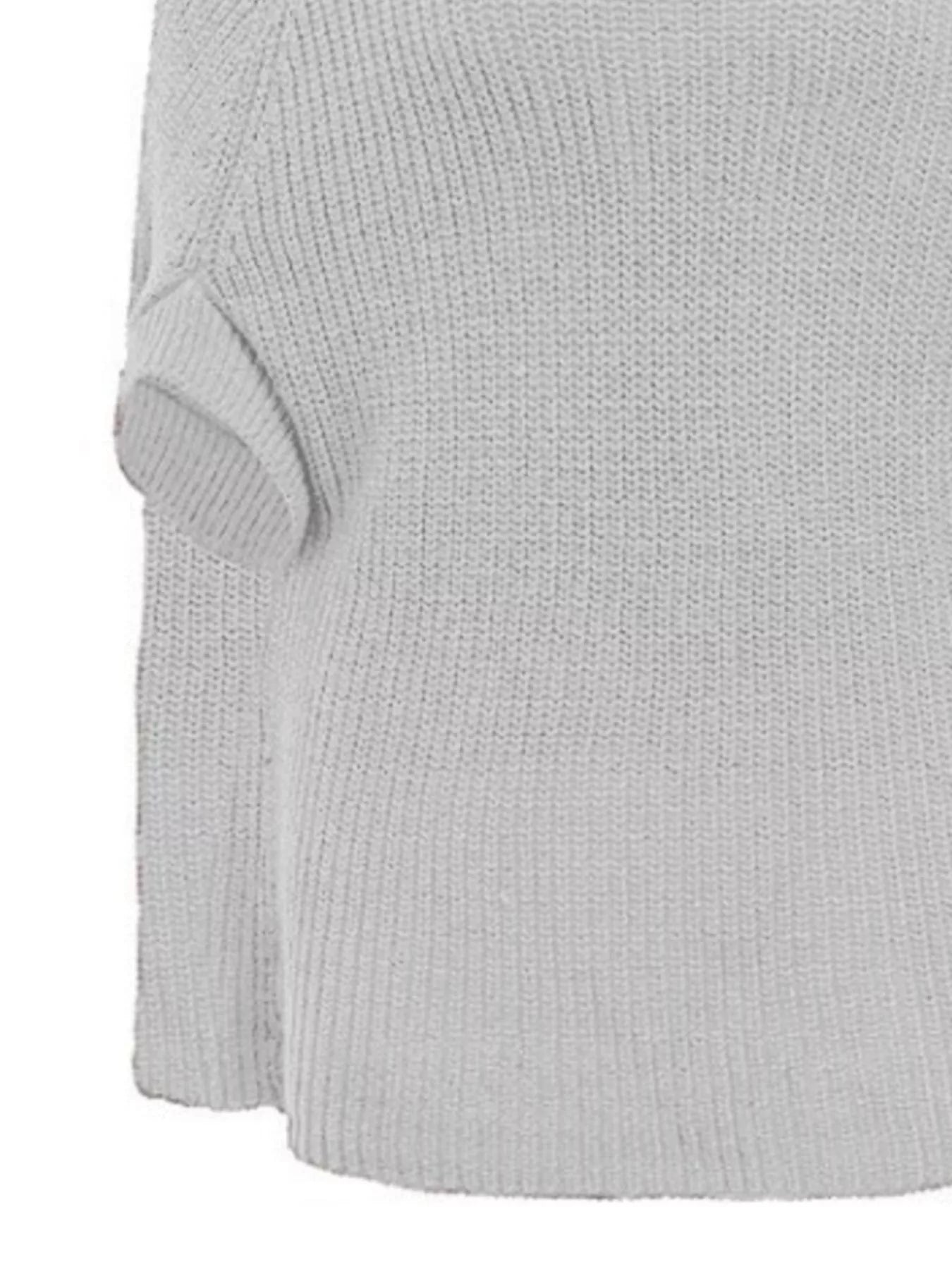 Turtleneck Knitted Cape Sweater