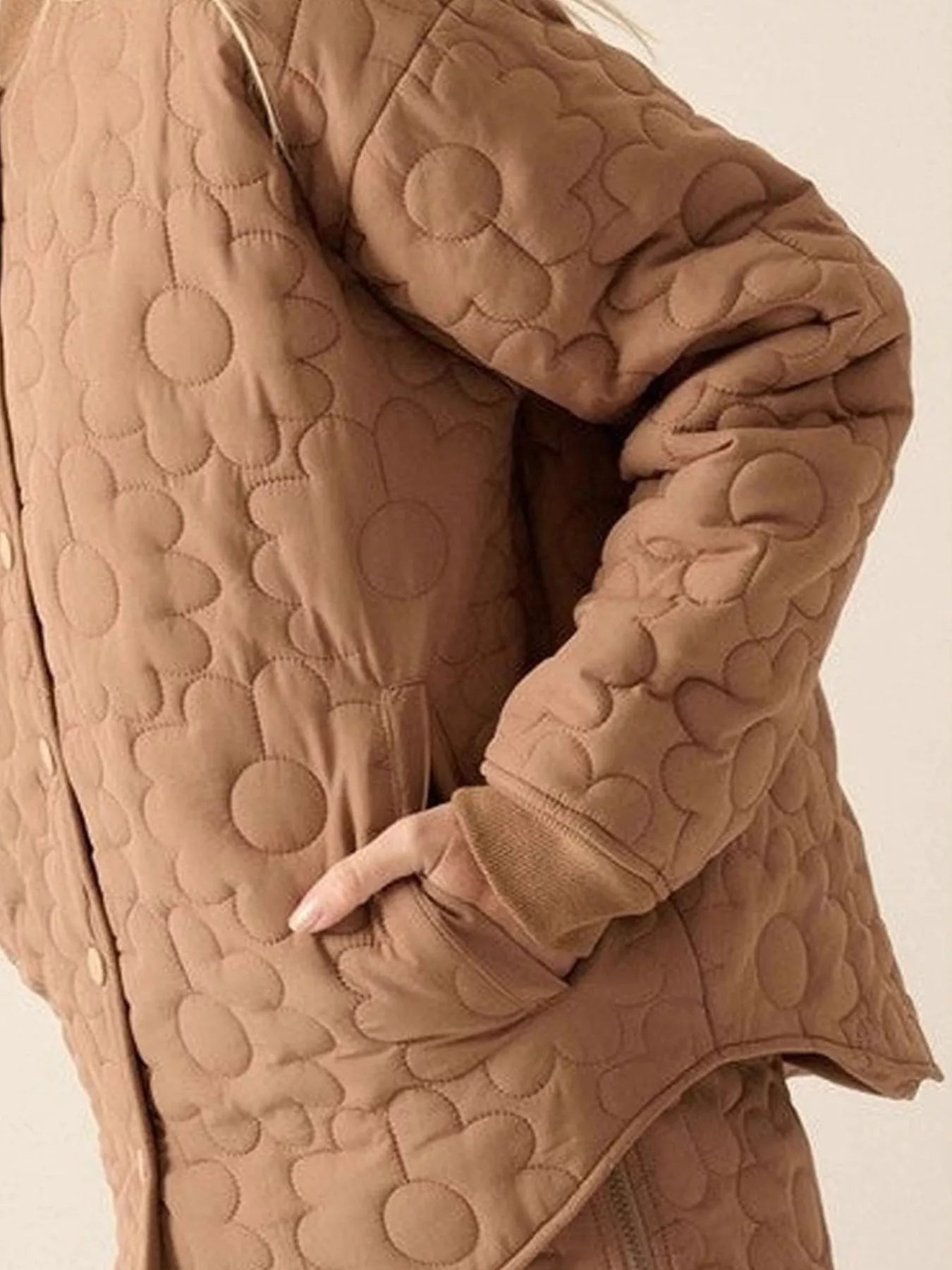 Textured Snap Down Outerwear