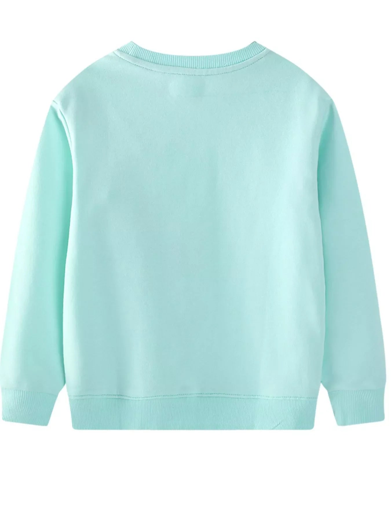 Children's Flower Embroidered Crew Neck Sweatshirt