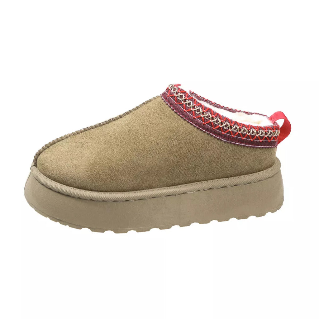 Round Toe Platform Slip-Ons