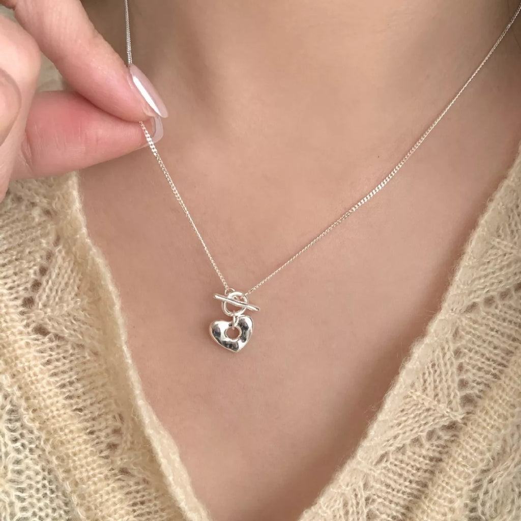 925 Sterling Silver Heart Necklace