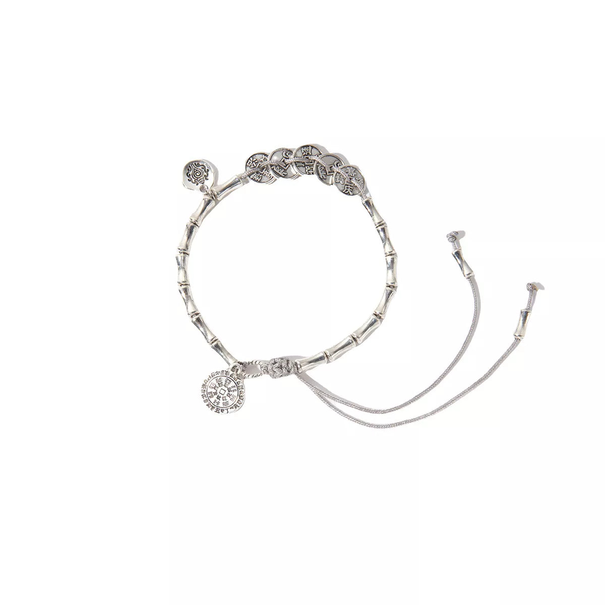 Silver Chain Adjustable Heart Charm Bracelet