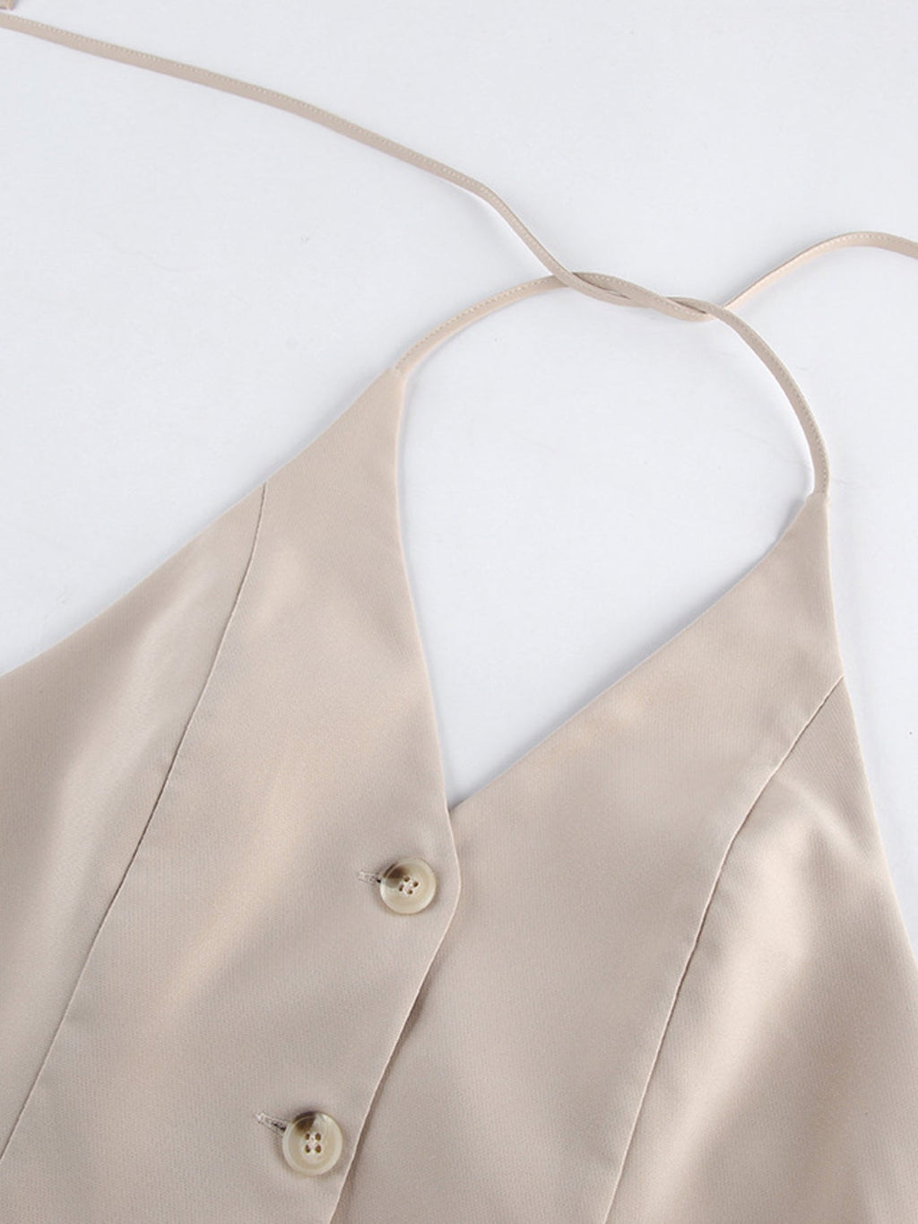 Halter Neck Vest & Wide Leg Pants Set