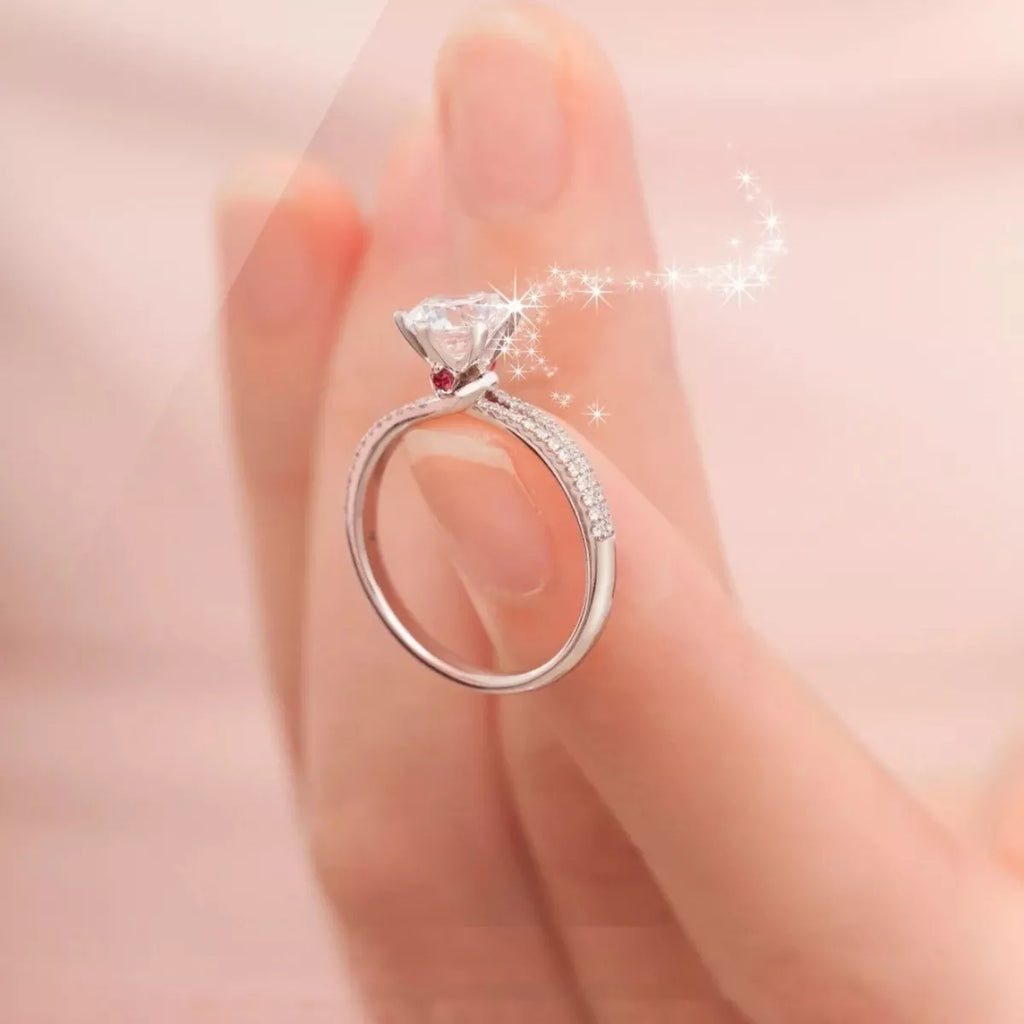 1 Carat 925 Sterling Silver Moissanite Ring