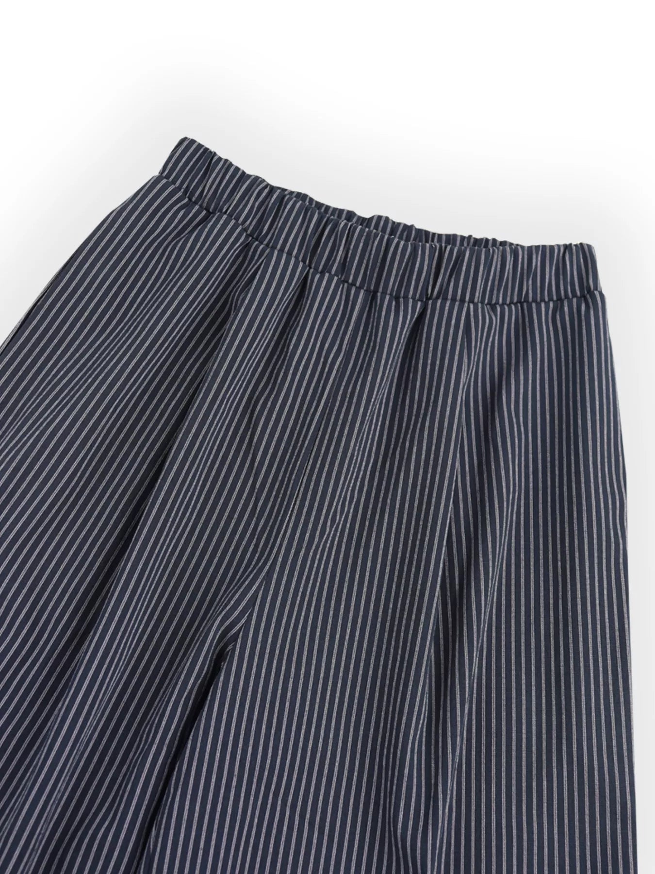 Striped Sleeveless Top and Wide-Leg Pants Set