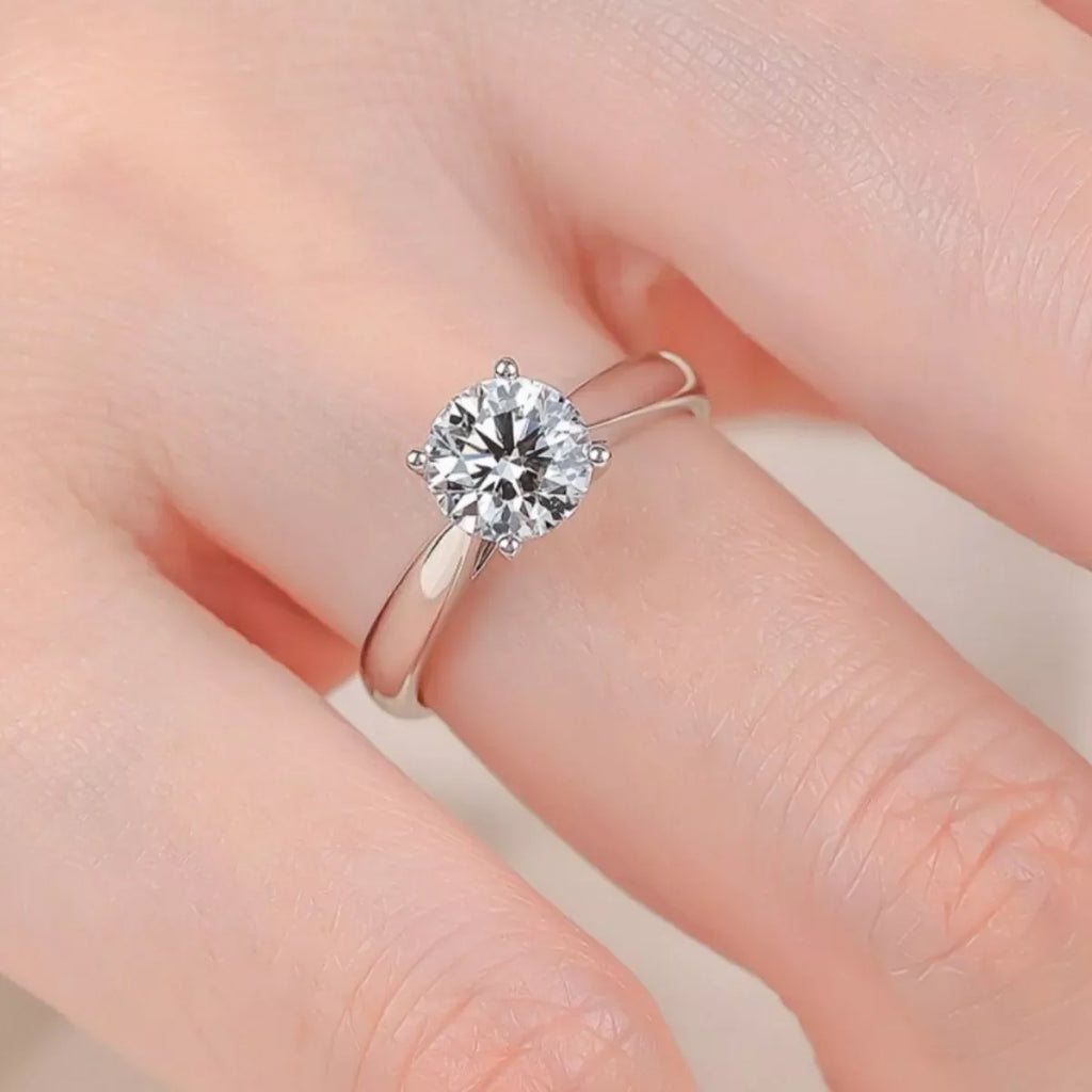 2 Carat Moissanite 925 Sterling Silver Ring