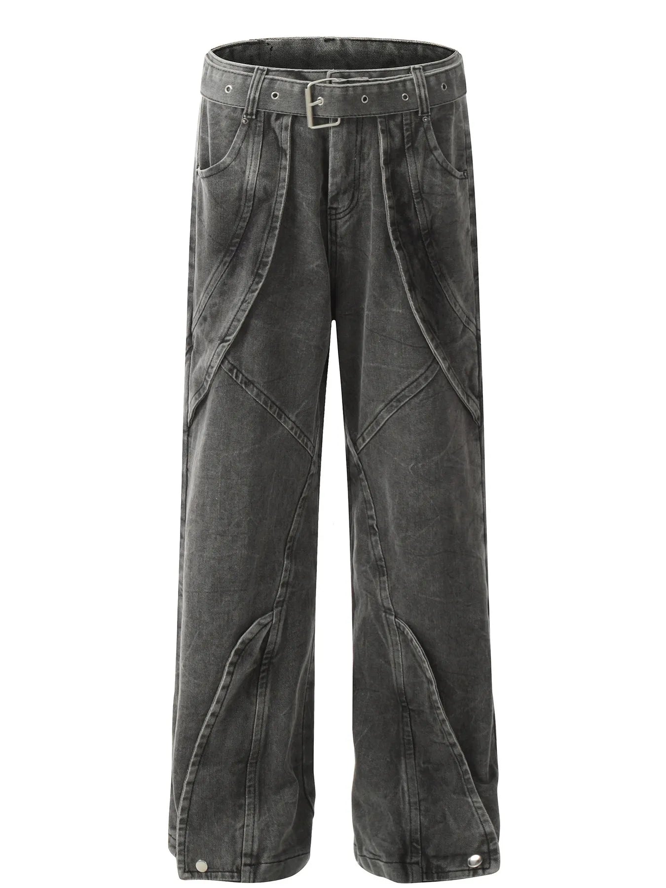 Men's Washed Wide-Leg Baggy Jeans