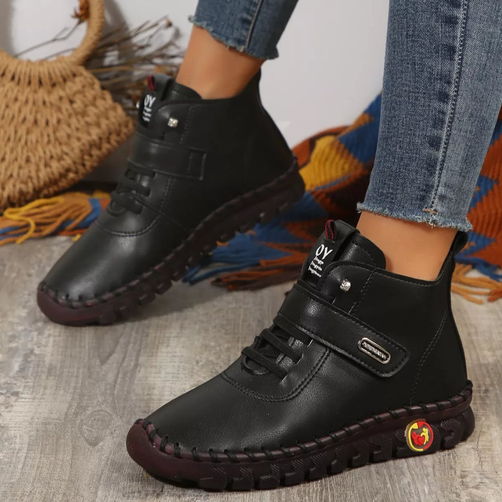Lace Up Platform Ankle Boots