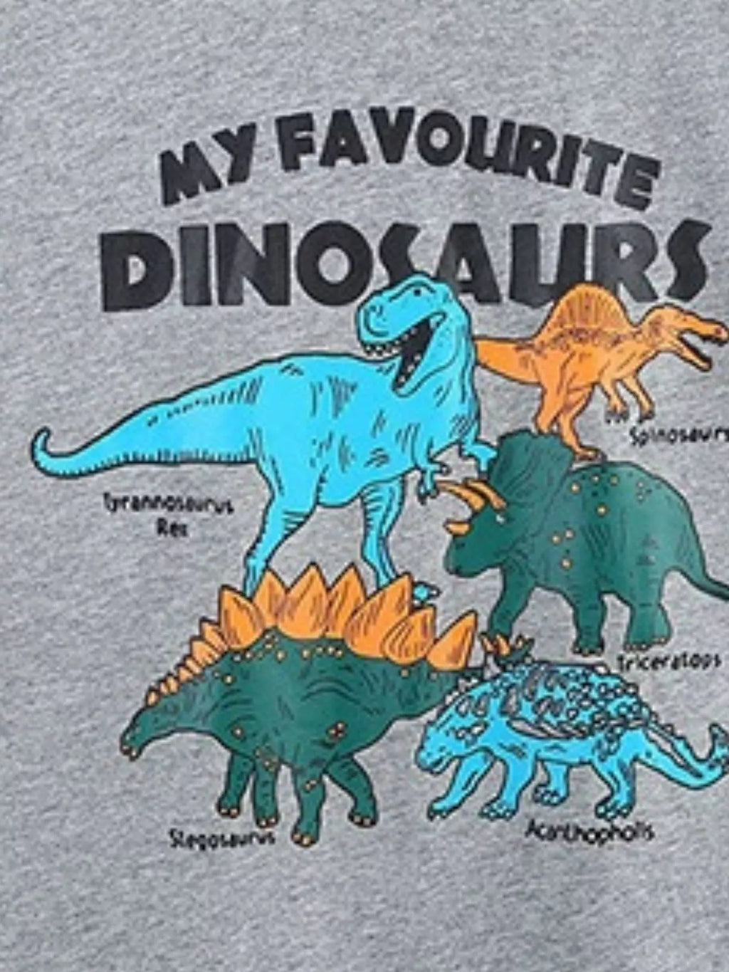 Children's Dinosaur Graphic Round Neck Tee