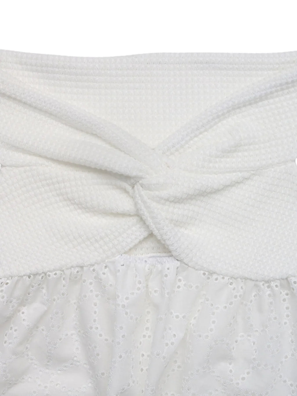 Eyelet Cutout Off-Shoulder Blouse