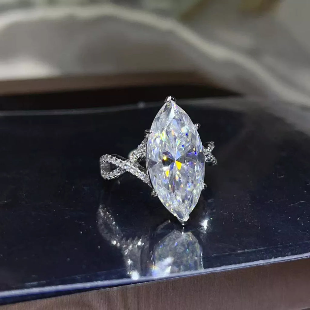 10 Carat Moissanite 925 Sterling Silver Ring
