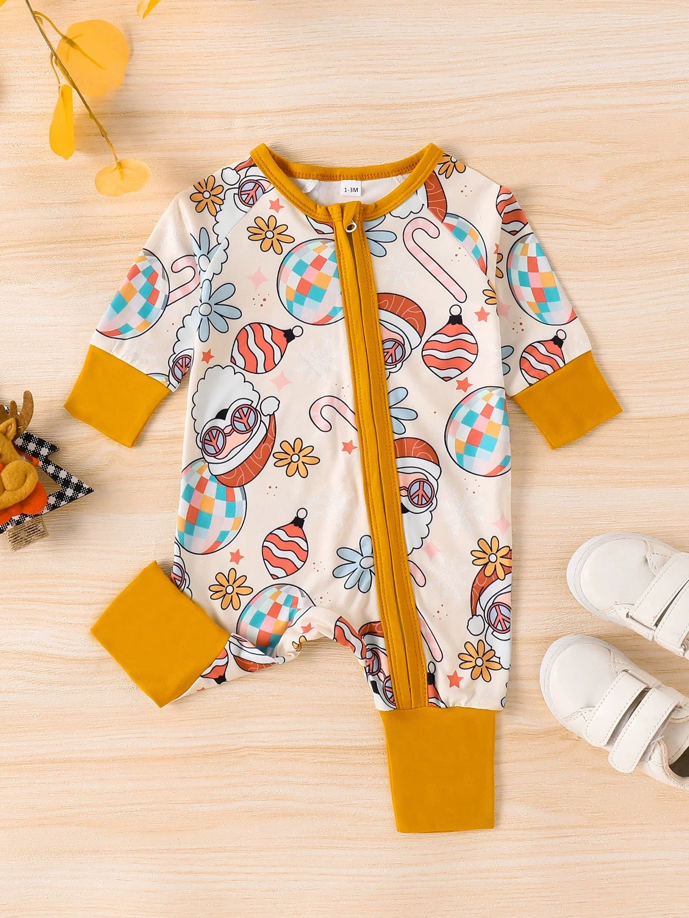 Children's Printed Long Sleeve One-Piece