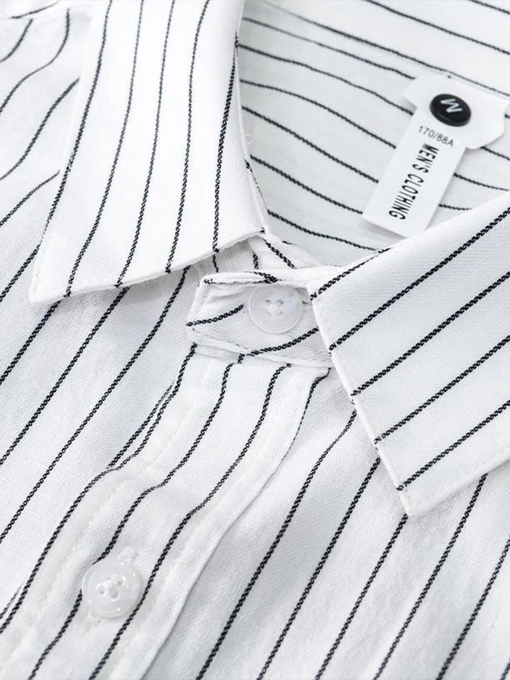 Men's Plus Size Striped Button Up Long Sleeve Shirt