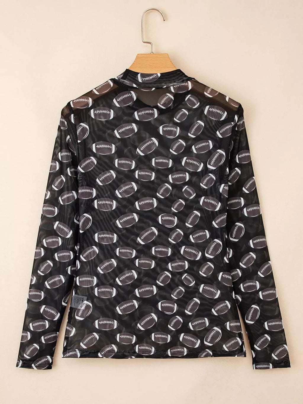 Game Day Mesh Sheer Long Sleeve Top
