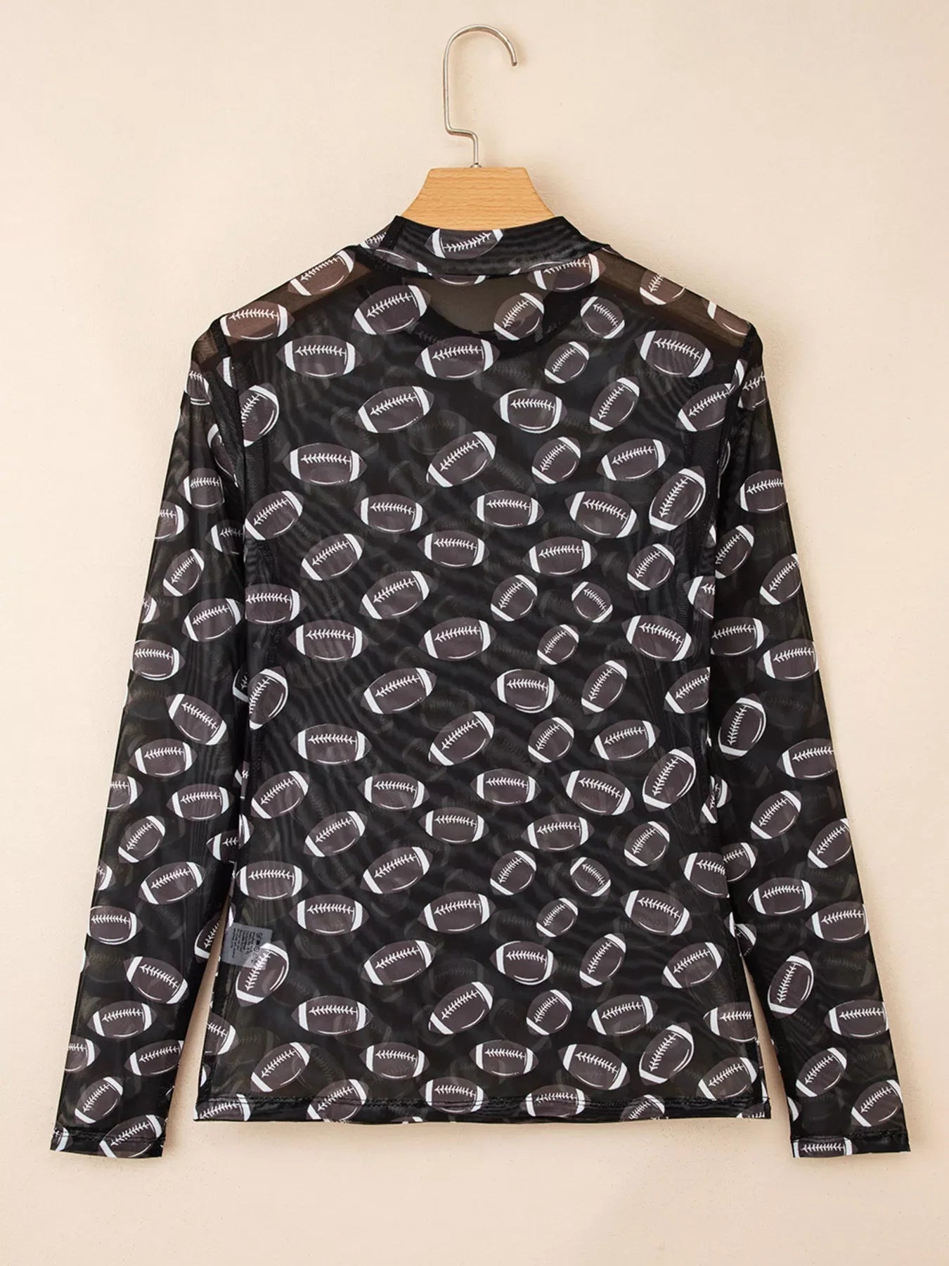 Game Day Mesh Sheer Long Sleeve Top