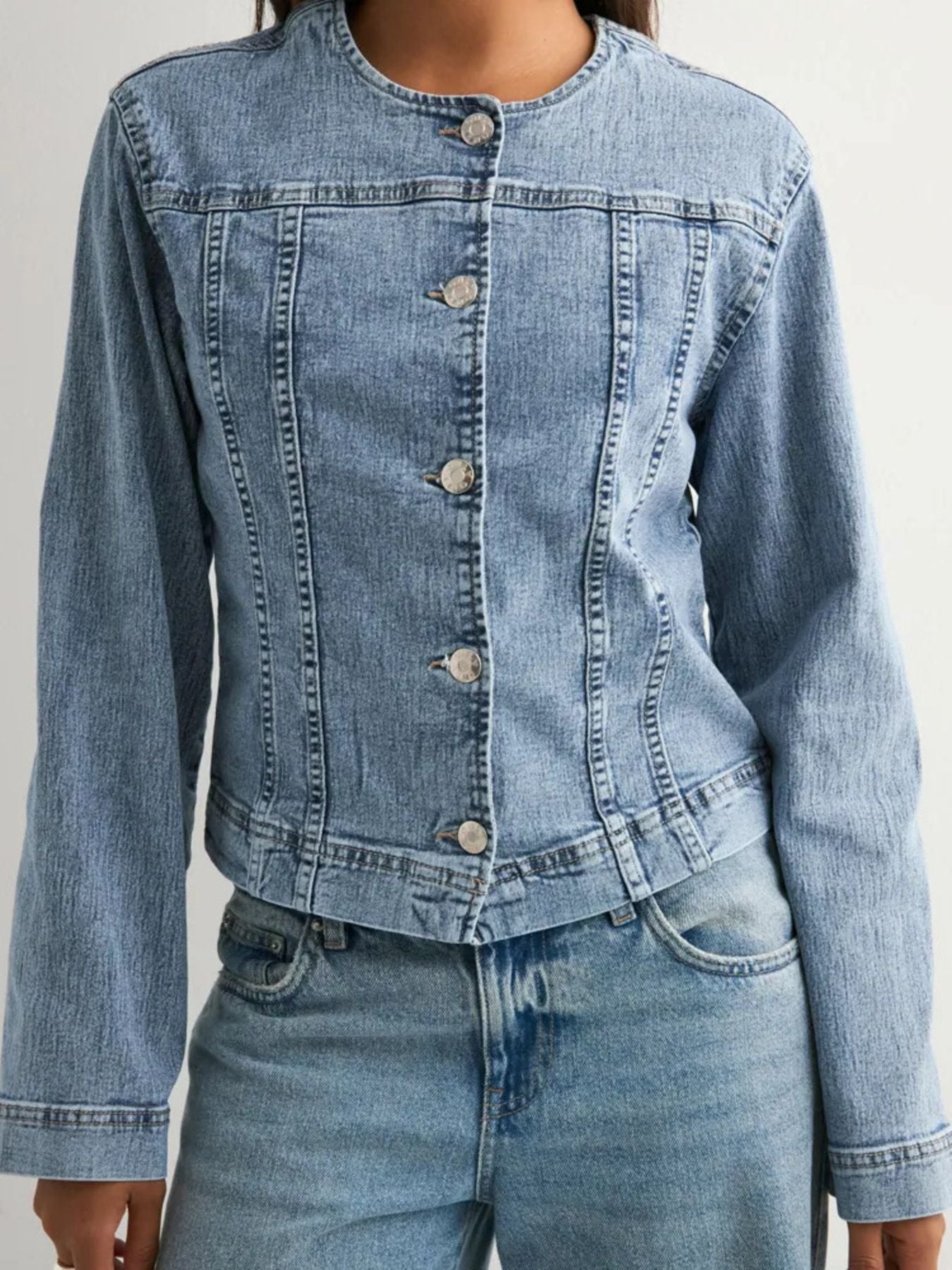Classic Button-Down Denim Jacket