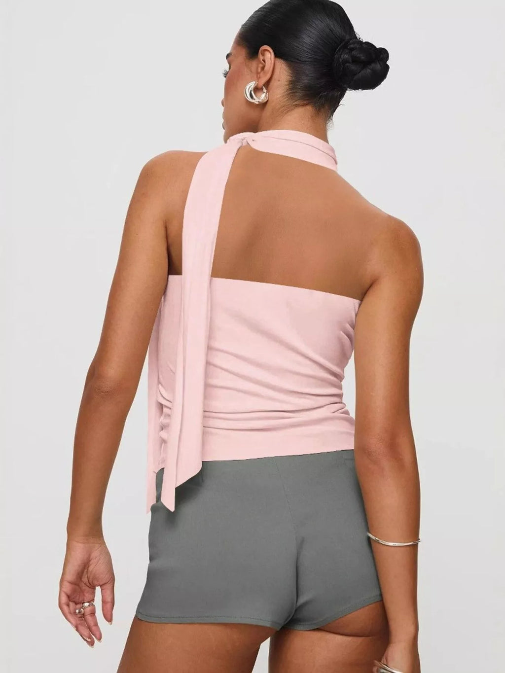 Halter Neck Ruched Top