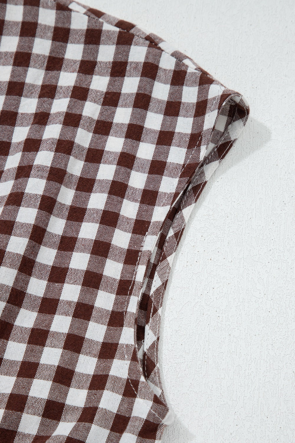 Gingham Zip-Front Midi Dress