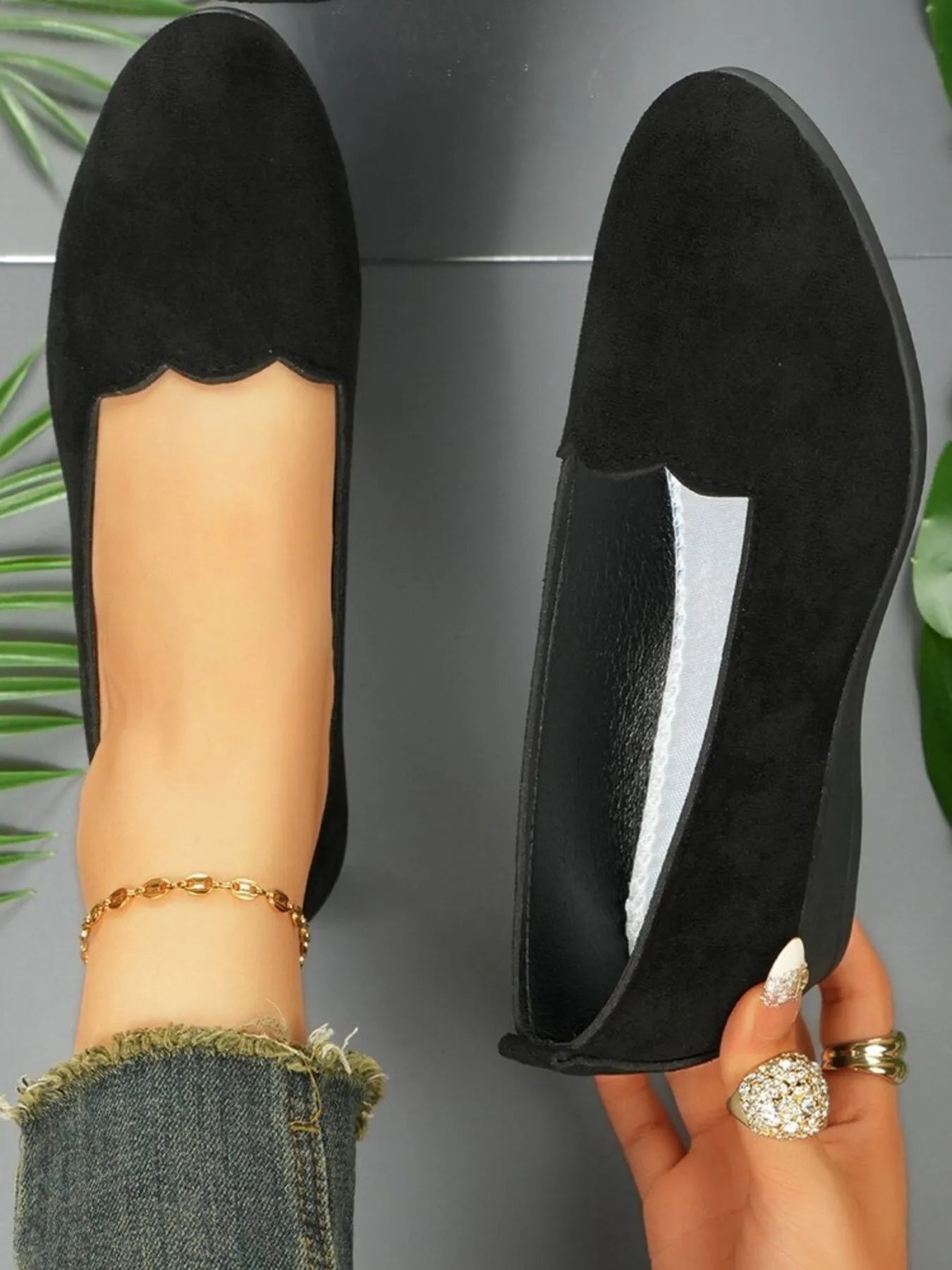 Round Toe Slip-Ons