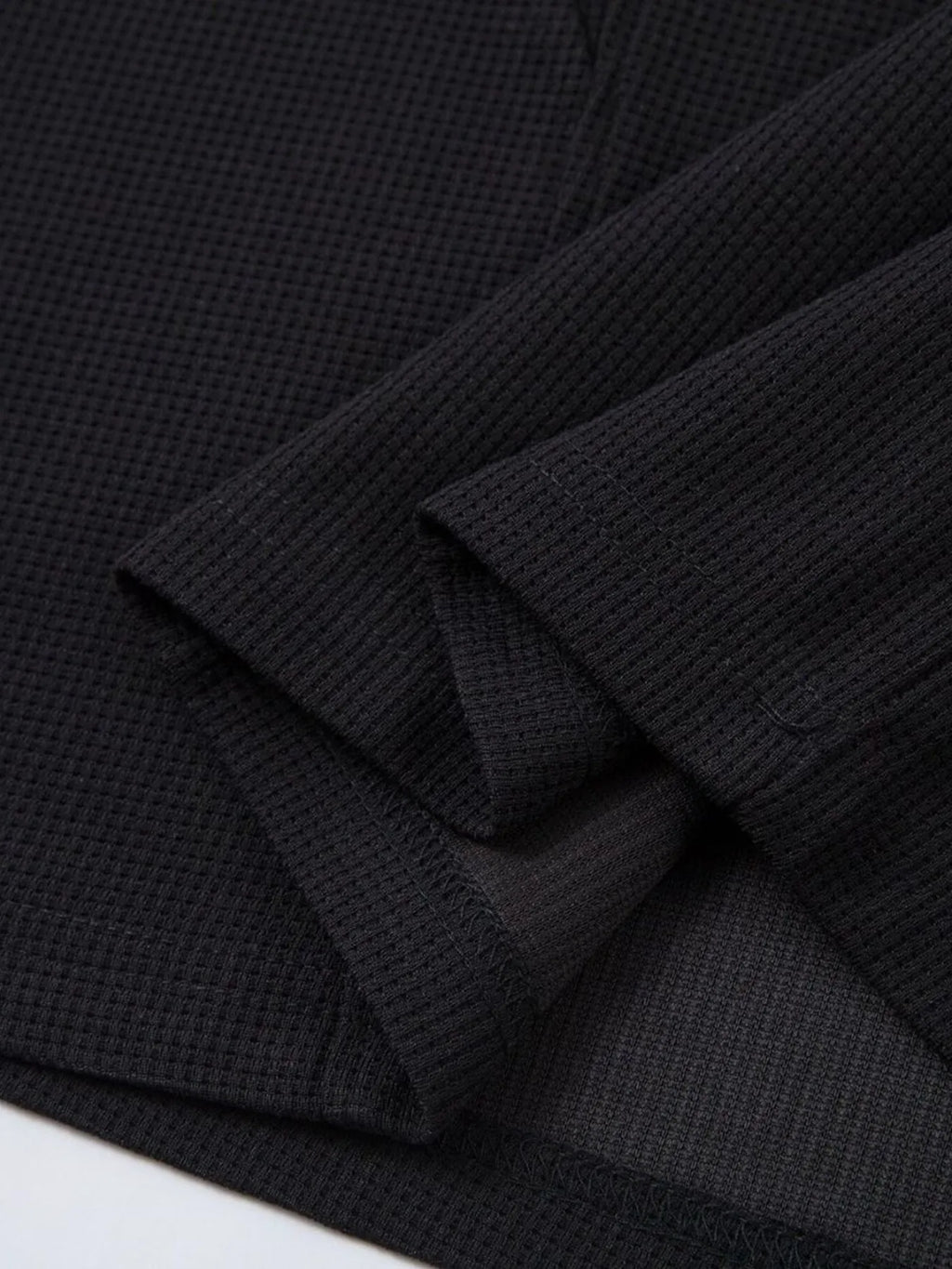 Men's Henley Structured Waffle-Knit T-Shirt