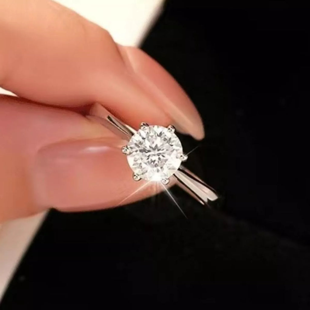 5 Carat 925 Sterling Silver Moissanite Ring