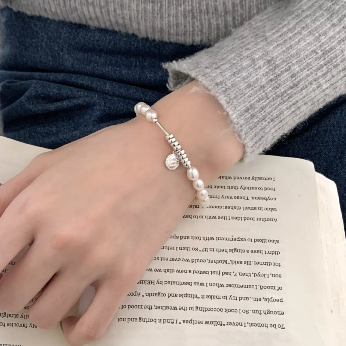 Pearl 925 Sterling Silver Bracelet