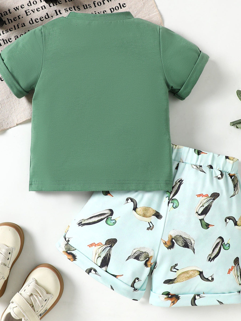 Children's Mama' Boy Graphic Casual Tee and Shorts Set