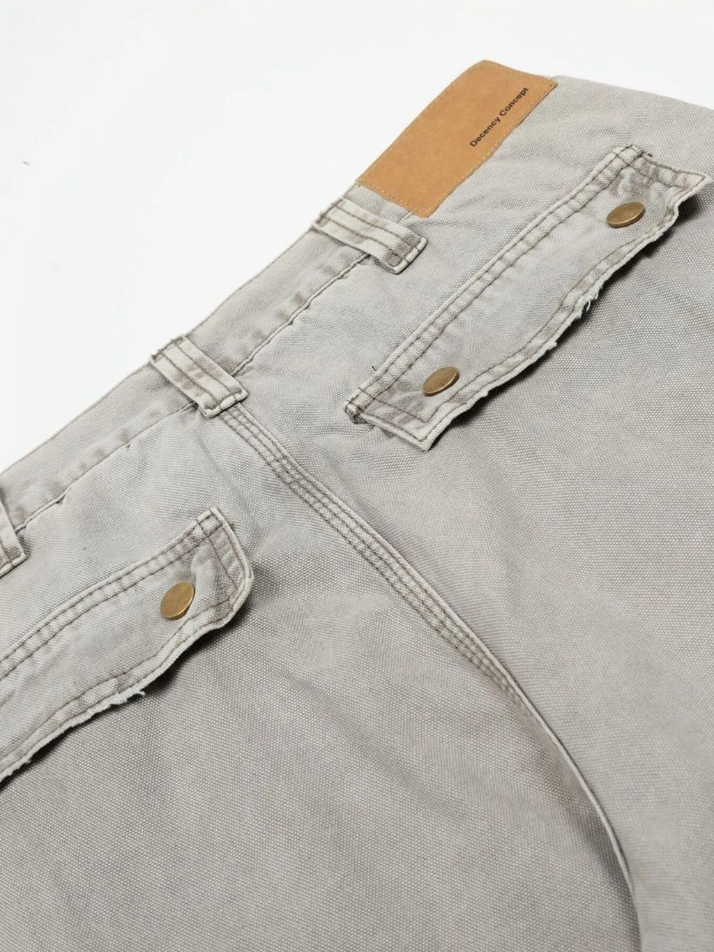 Men's Washed Wide Leg Cargo Jeans with Multiple Pockets