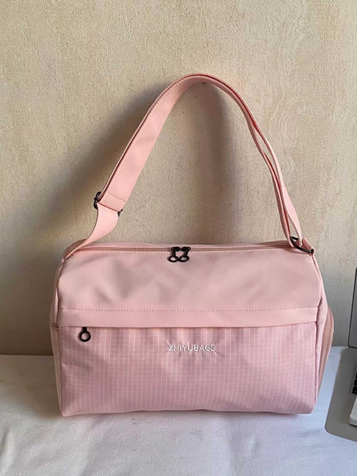 Plaid Oxford Cloth Travel Bag