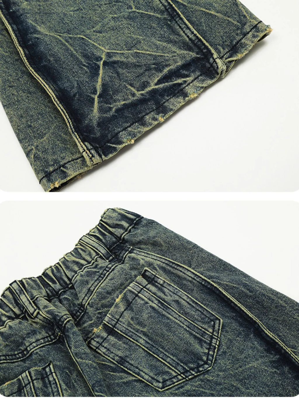 Men's Washed Wide Leg Jeans