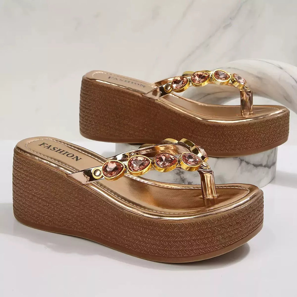 Toe Post Wedge Sandals
