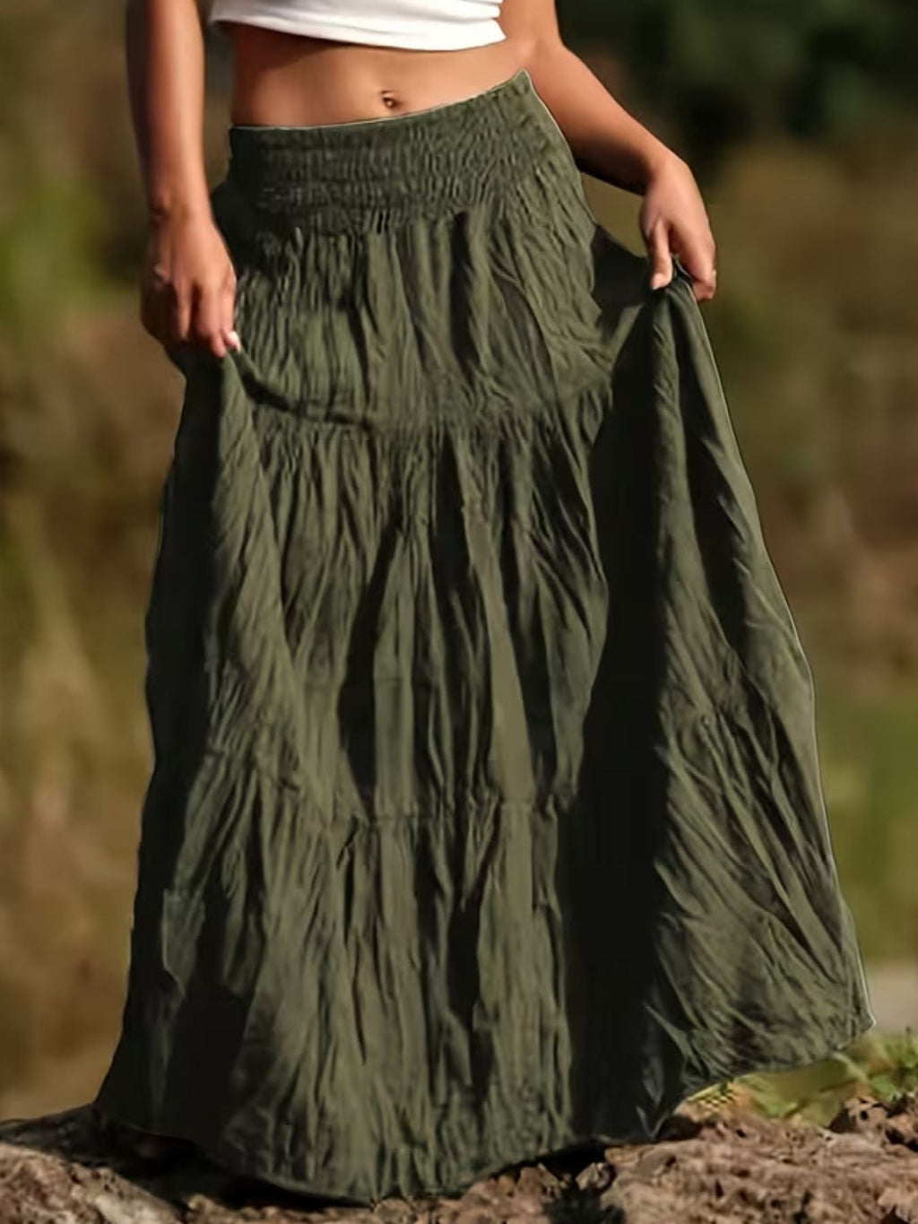 Tiered Maxi Skirt