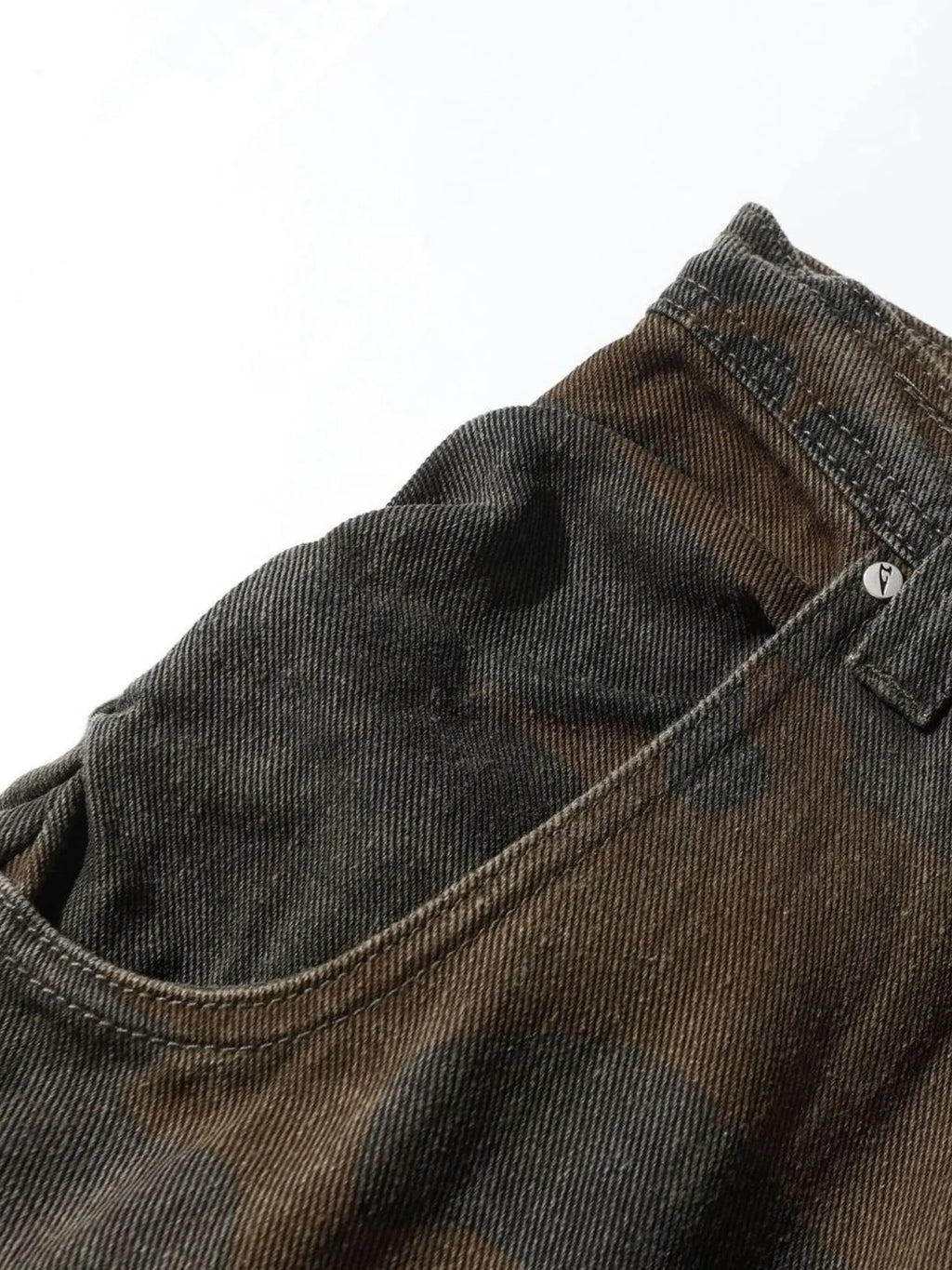 Men's Vintage Camo Cargo Wide Leg Jeans