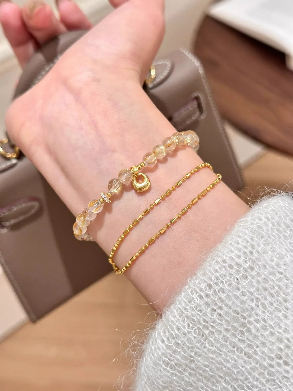 Beaded Bracelet with Charm