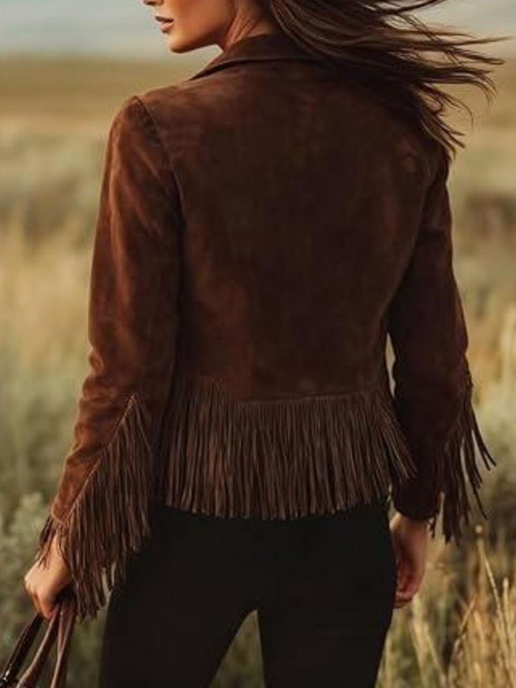 Vintage Suede Fringe Western Jacket