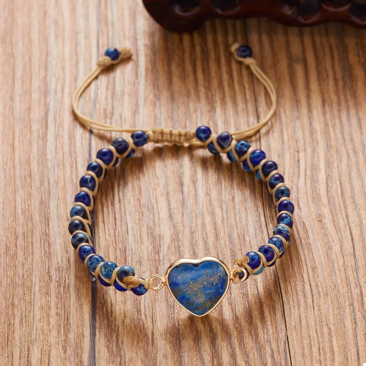 Heart Charm Beaded Bracelet
