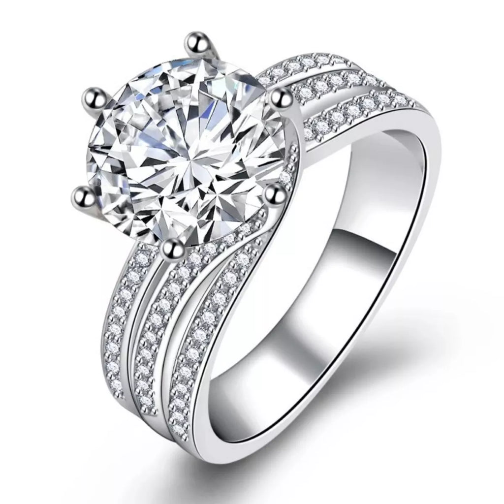 3 Carat Moissanite 925 Sterling Silver Ring