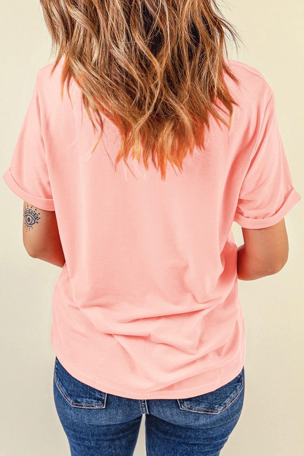 Patriotic Heart Round Neck Tee