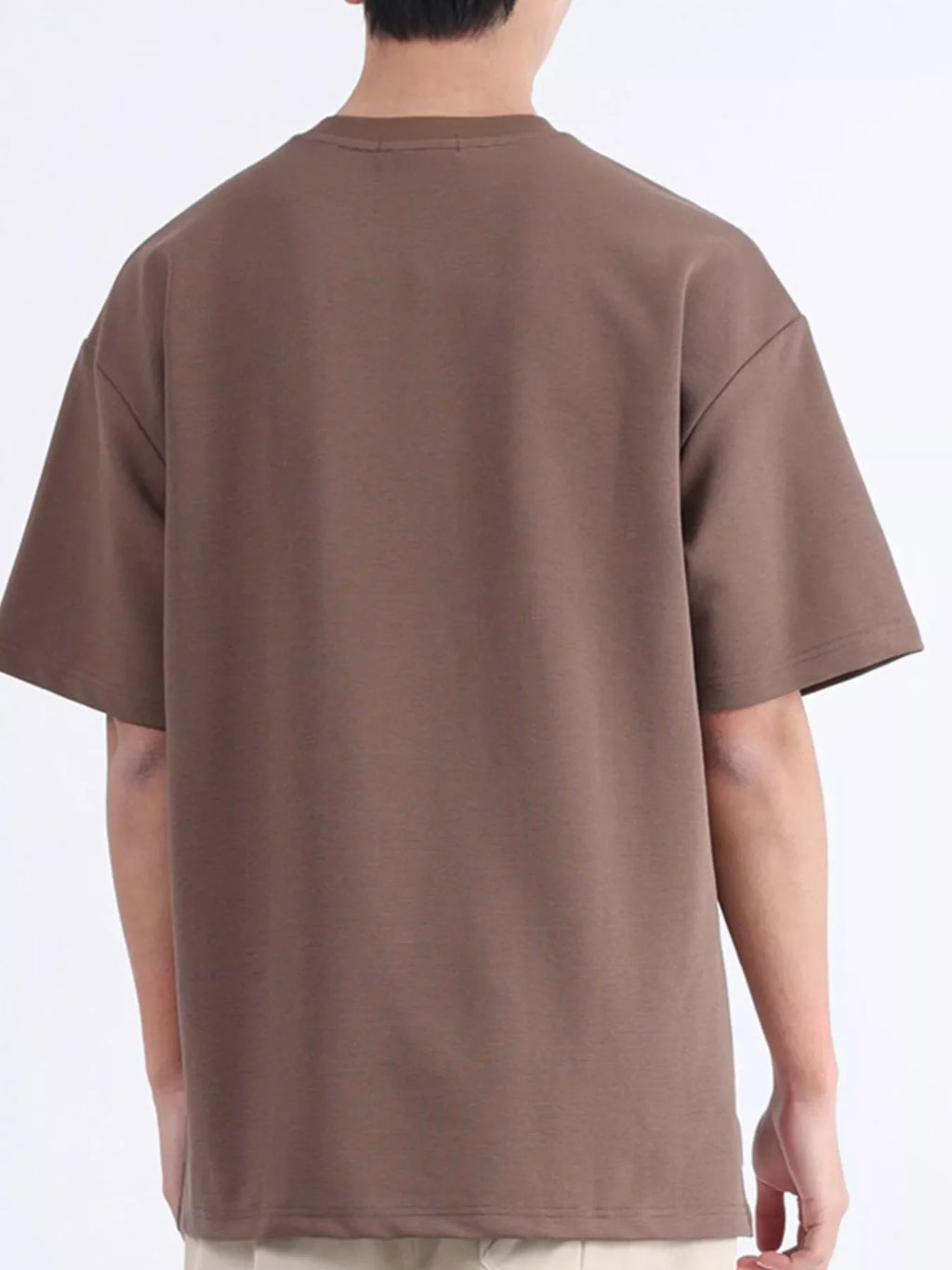 Men's Plus Size Solid Color Round Neck T-Shirt