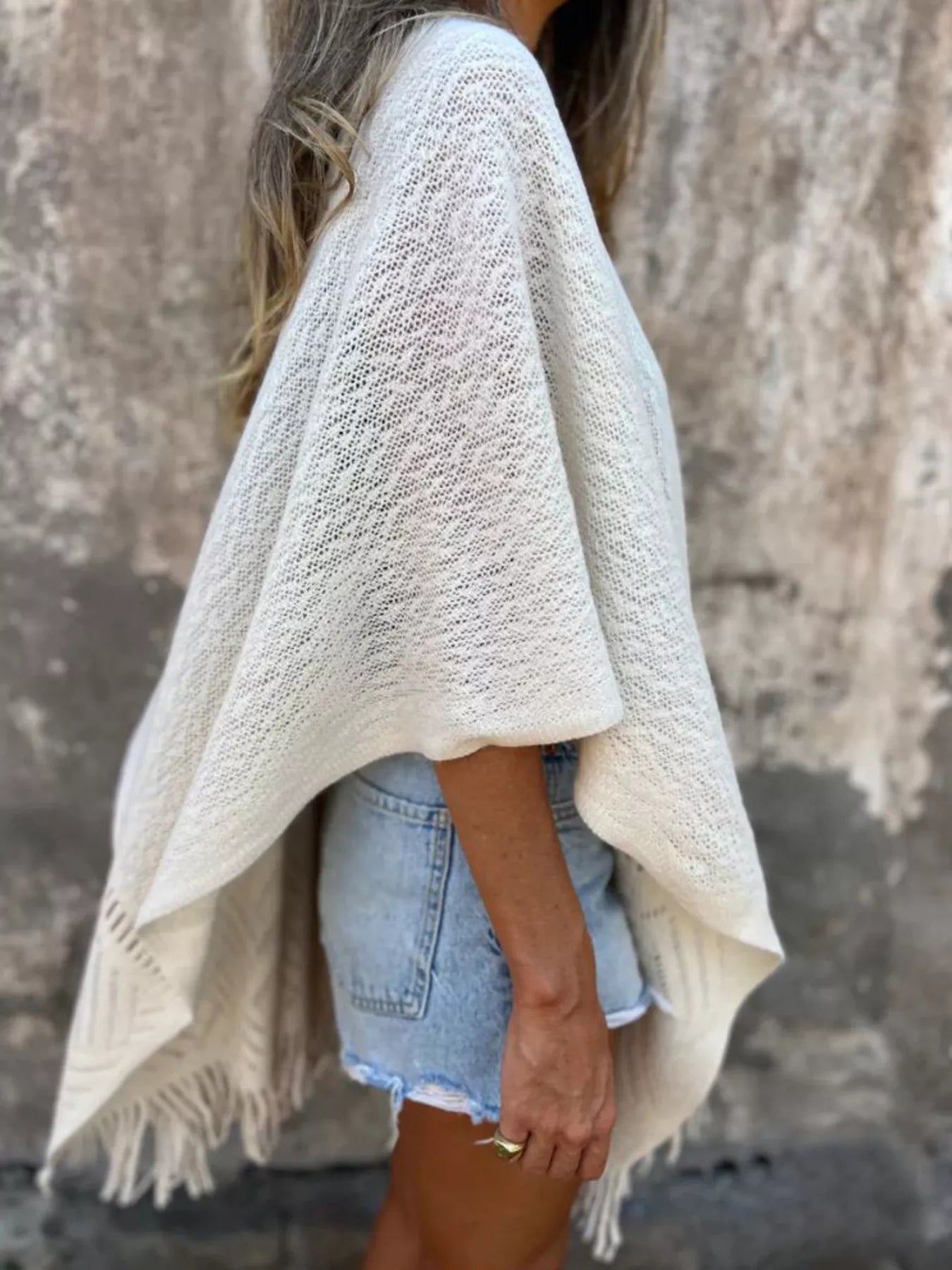 Fringe Open Front Cardigan