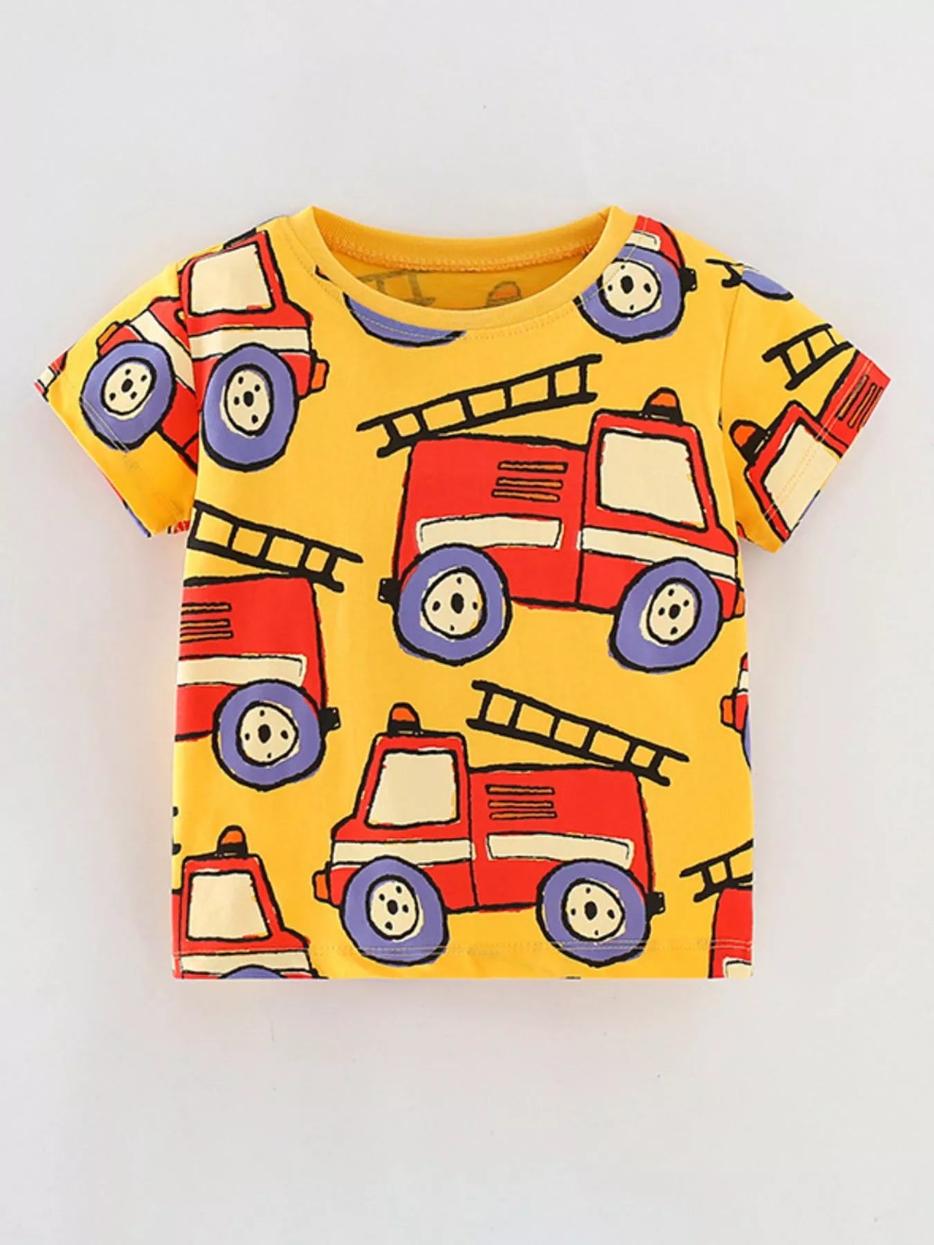Children's Truck Print Short Sleeve T-Shirt