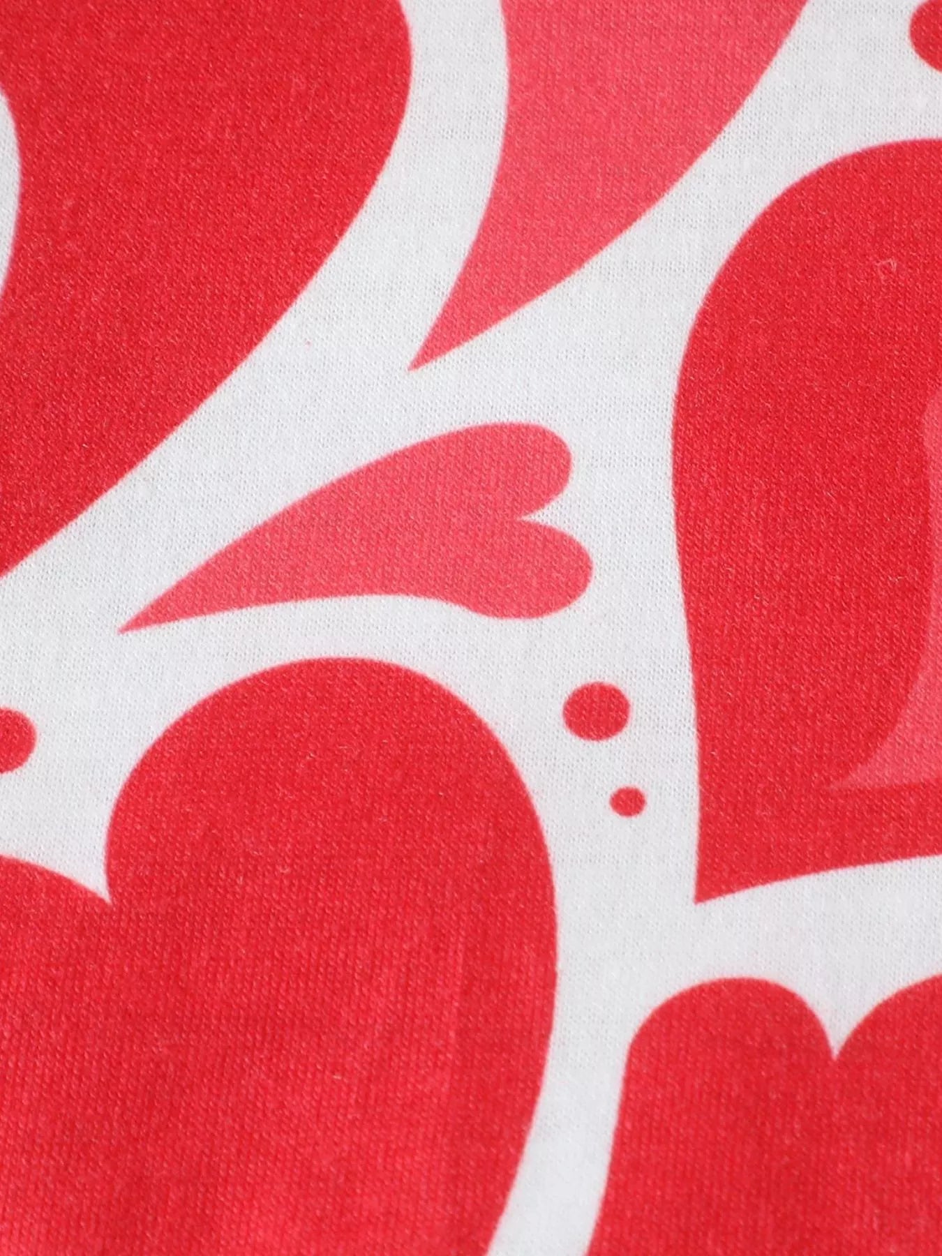 Children's Heart Print Short Sleeve Polo