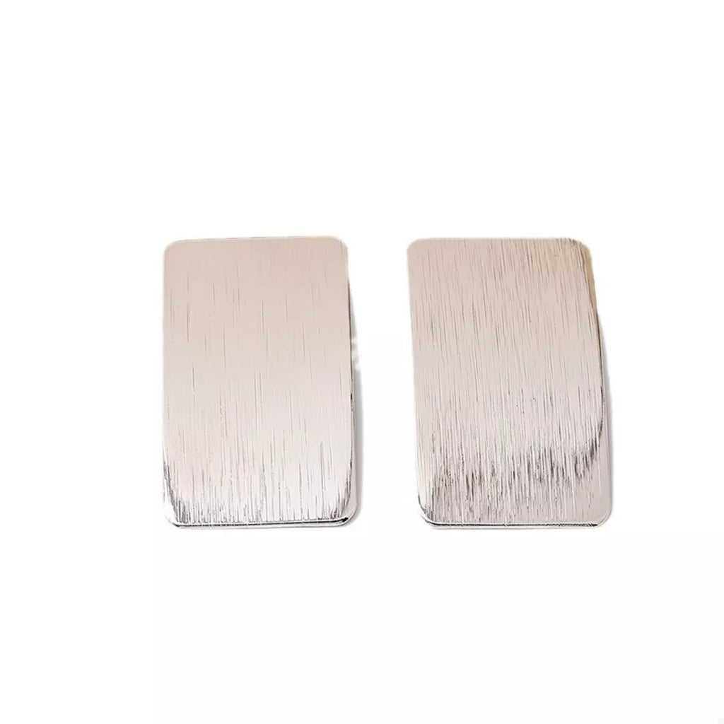 18K Gold-Plated Rectangle Earrings