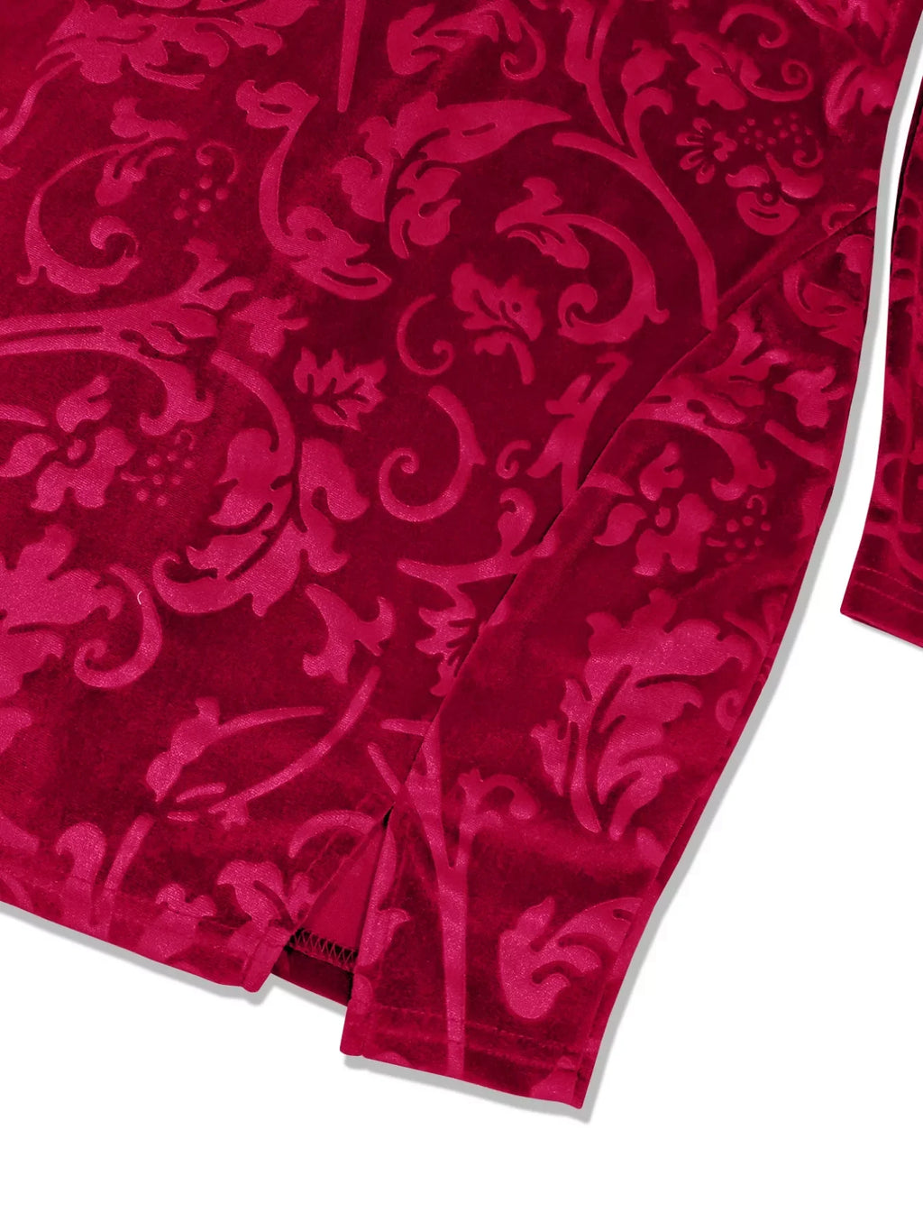 Velvet Floral Bodycon Mini Dress