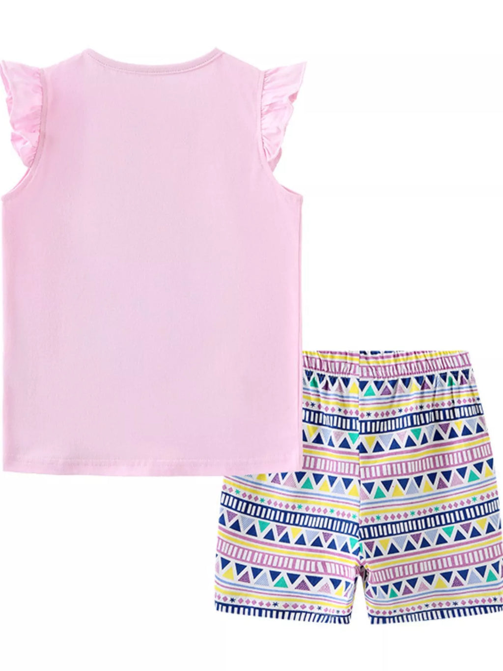 Children's Ruffled Dinosaur Top and Shorts Set