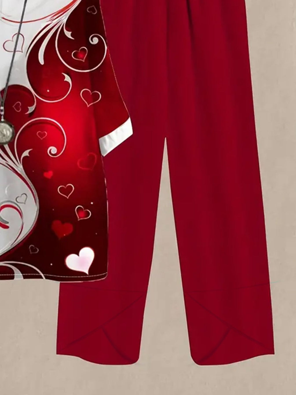 Printed Half Sleeve Top and Pants Set