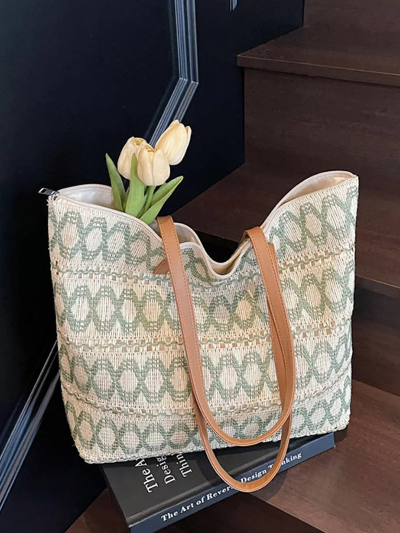 Woven Pattern Shoulder Bag